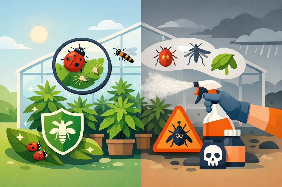 Biologische Kontrolle versus Pestizide im Grow